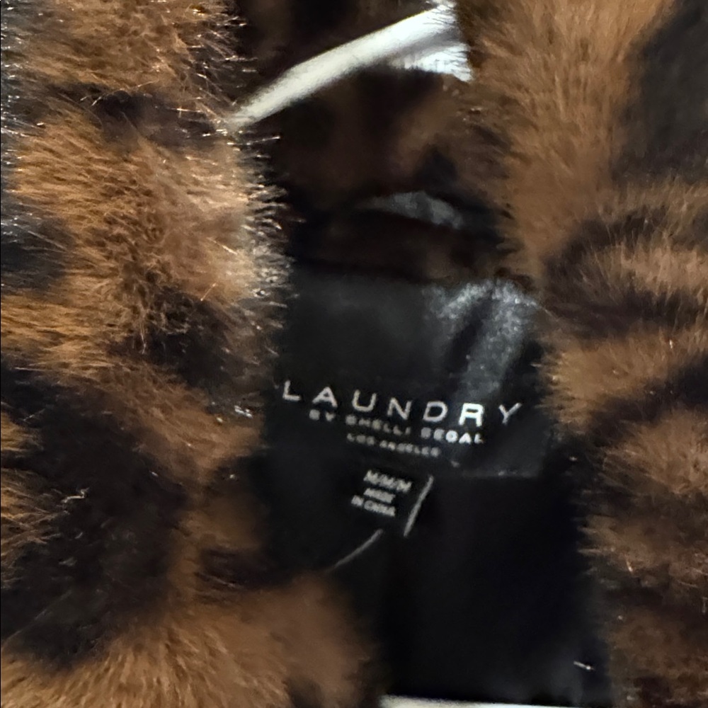 Laundry Leopard Print Faux Fur Coat - Picture 4 of 9